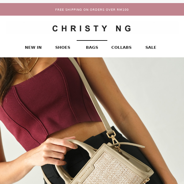 Christy Ng Flora Tote Bag-No Embroidery/No Add Name