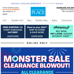 Don't miss up to 80% off ALL CLEARANCE!