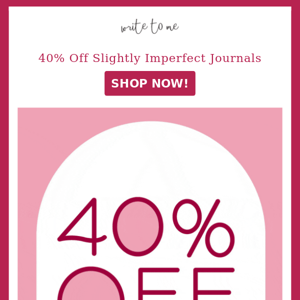 40% Off Slightly Imperfect Continues ⏰