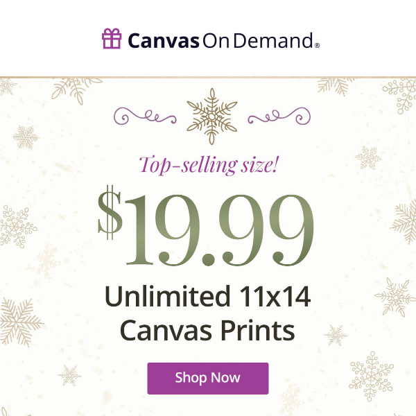 This top seller is on sale! 🥇 11x14 canvases for $19.99 each! 