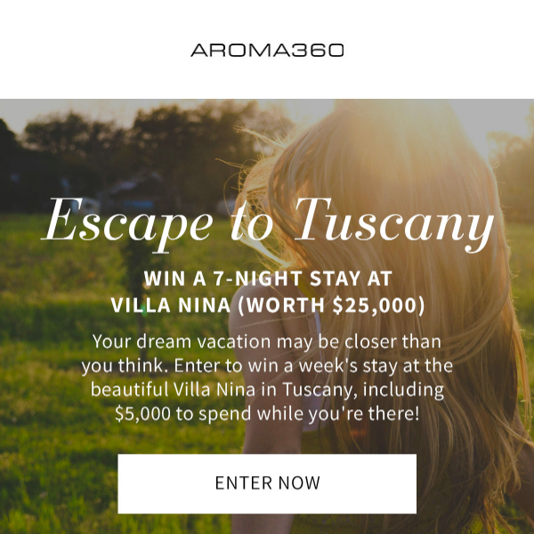 Win a 7-Night Stay in Tuscany!