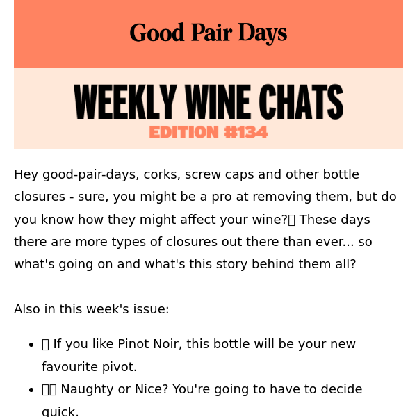 Weekly Wine Chats #134⛱