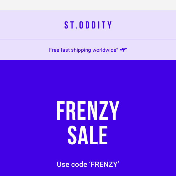 Frenzy Sale on now - 20% off storewide