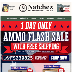 🛑 1 Day Only Ammo Flash Sale with Free Shipping 🛑