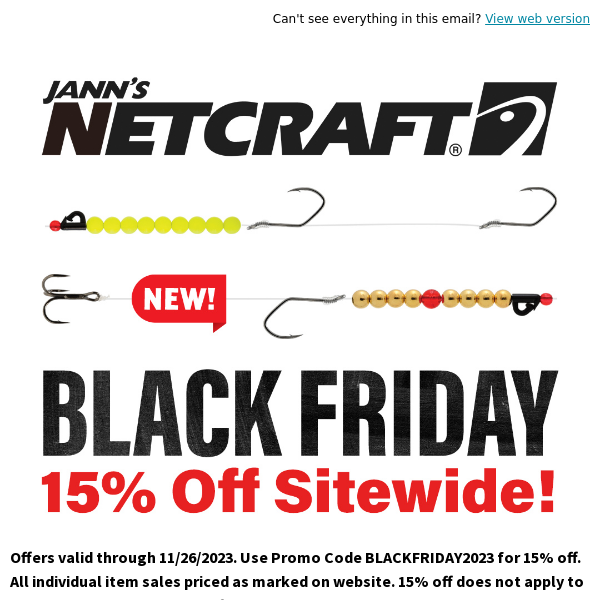 Black Friday 15% Off Sitewide and More!