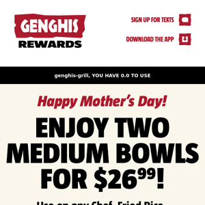 Two Bowls for the Price of FUN - $26.99!🎉🍚😋