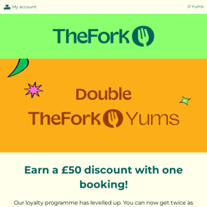 Book one of these great restaurants and earn a £50 discount! 😍