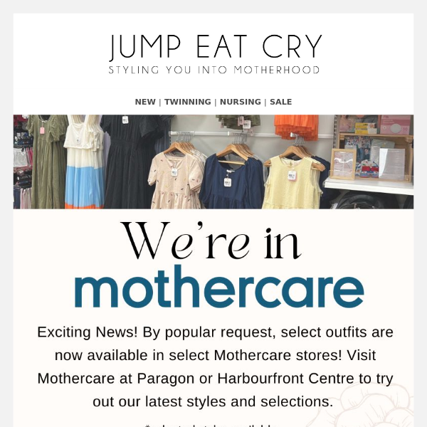 Find us in Mothercare!