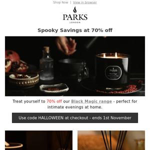 Spooky Scents at 70% Off