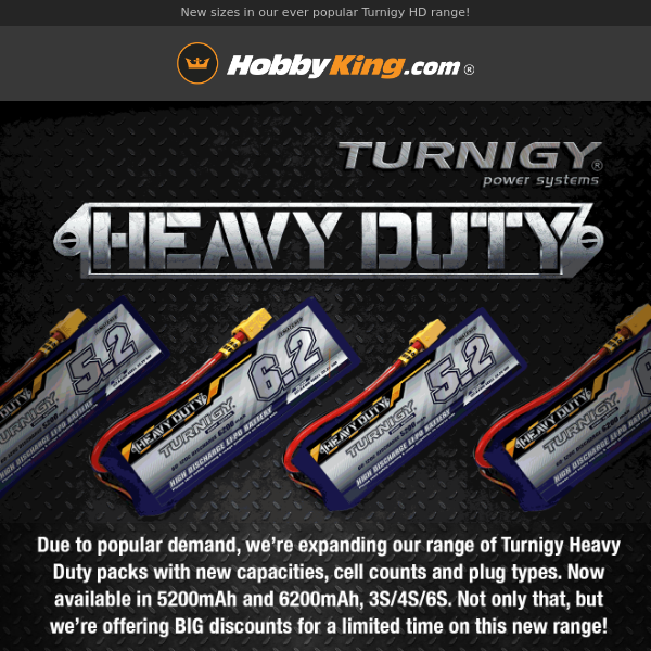 Turnigy Heavy Duty 5000mAh 4S 60C Lipo Pack w/XT-90