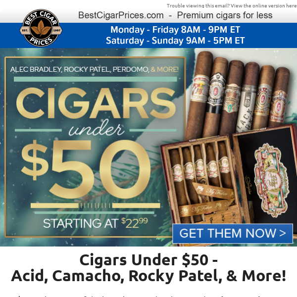 🟢 Cigars Under $50 - Acid, Camacho, Rocky Patel, & More 🟢