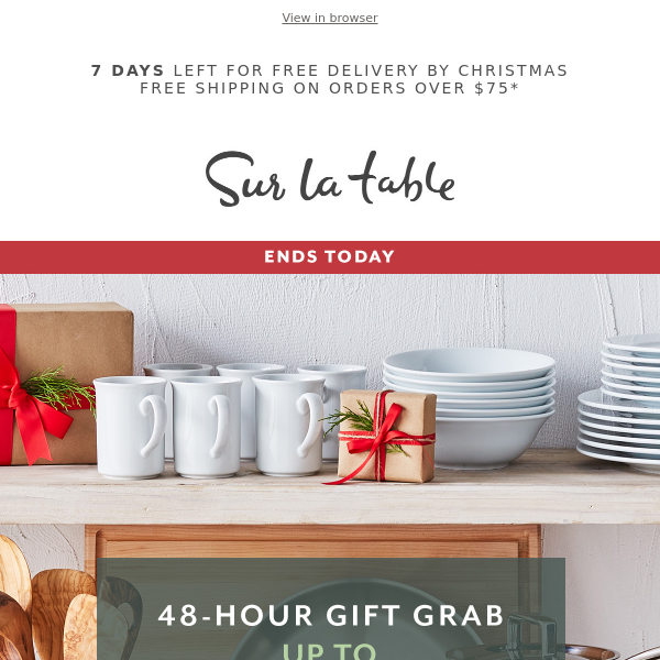 Last call—our 48-Hour Gift Grab ends tonight.