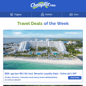 $136+ // Riu All-Inclusive Hotels & Resorts