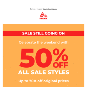 50% Off Sale Items Is Still Going...