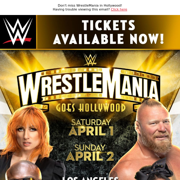 WrestleMania Tickets Are Available Now! WWE