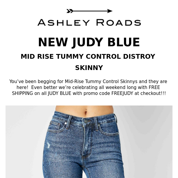 ✨ NEW JUDY BLUE MID RISE TUMMY CONTROL SKINNY