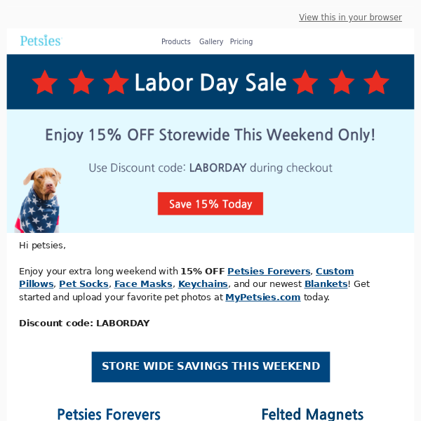 BIG Storewide Labor Day Sale!