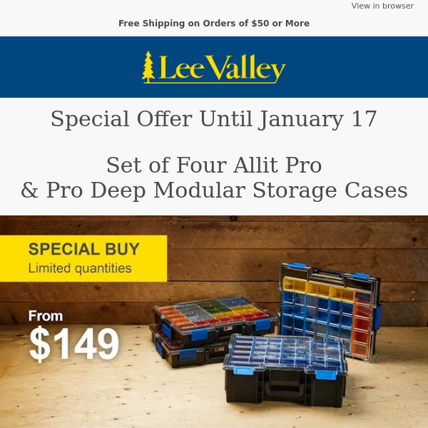 Special Offer – Four Allit Storage Cases from $149