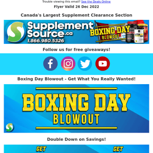💥🥊Boxing Day Blowout🥊💥Save 20% Site Wide + Get 10% Off Clearance