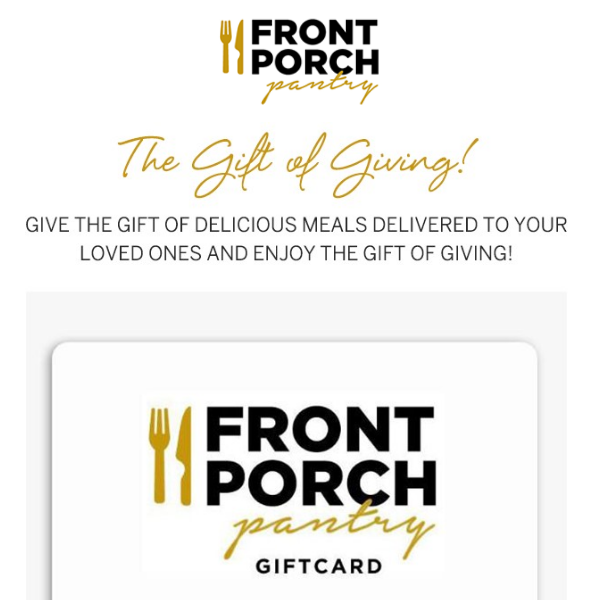 Give the Gift of Amazing Meals for the Holidays!