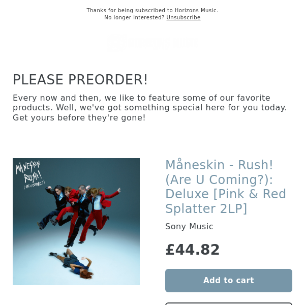 Maneskin - CD Deluxe RUSH! (Are You Coming?)