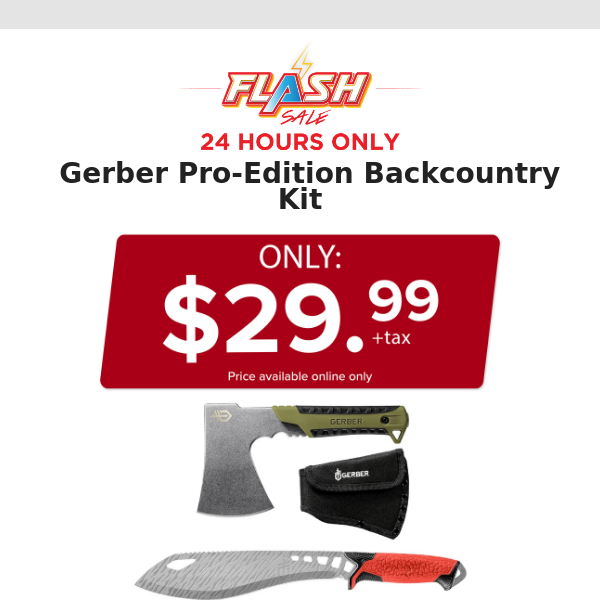 🔥  24 HOURS ONLY | GERBER BACKCOUNTRY KIT | FLASH SALE