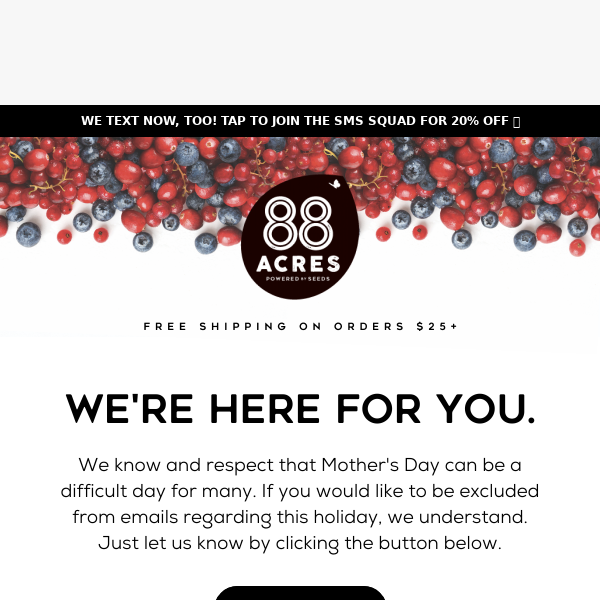 Opt-out of Mother’s Day emails