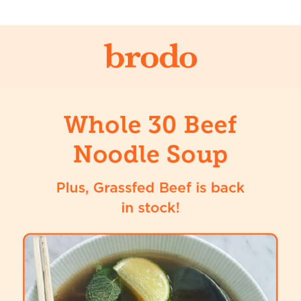 Whole 30 Beef "Noodle" Soup Recipe