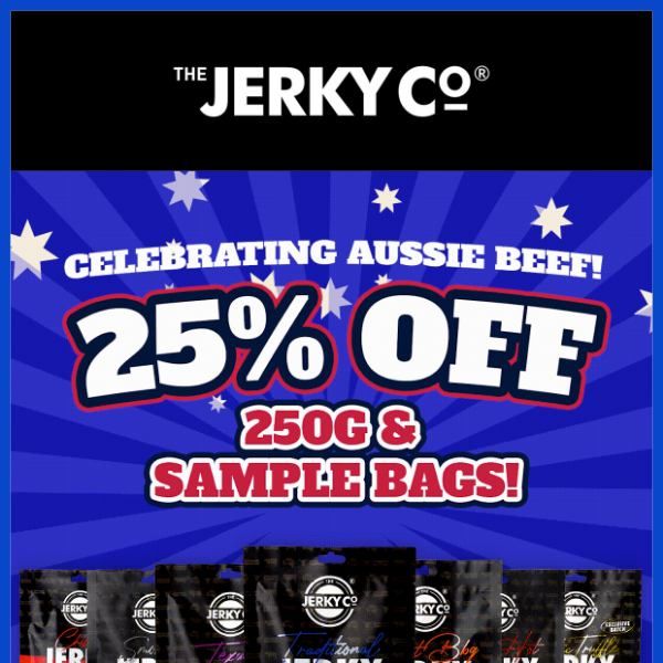 TAKE 25% OFF Delicious Beef Jerky & Biltong!* 😎✨