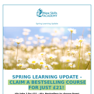 Spring Learning Update: £21 Courses this Week!