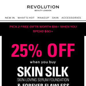 Revolution Beauty we've got 25% OFF for you ✨