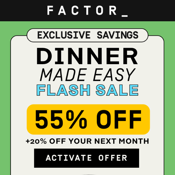 Dinner in a Flash (SALE!)