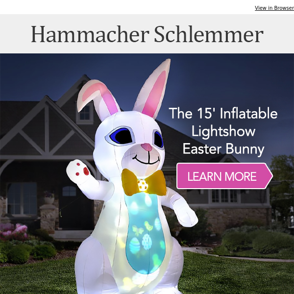 The 15' Inflatable Lightshow Easter Bunny