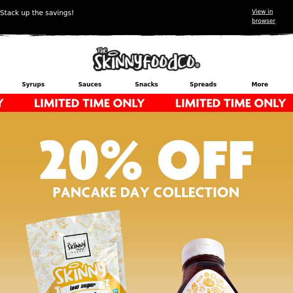 20% Off Pancake Day Collection 🥞