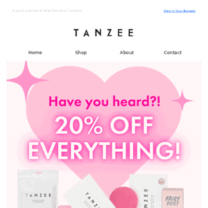 20% off EVERYTHING 😱