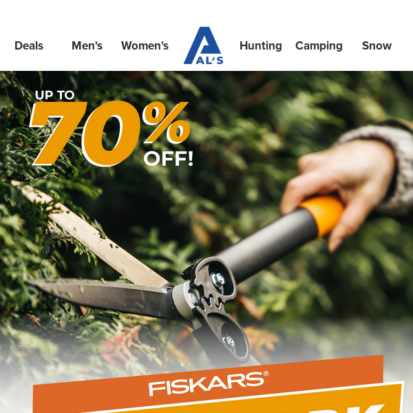 UP TO 70% OFF | Fiskars Yard Work Liquidation