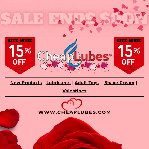 💘 15% Off Site-Wide Ends Soon at CheapLubes!