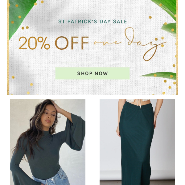 20% OFF SALE ☘️