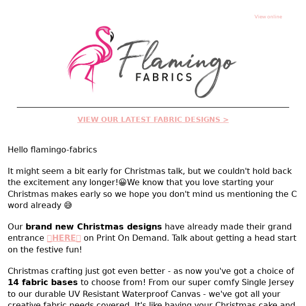 Flamingo Fabrics Ready to dive into some holly-jolly crafting adventures?🧵🎁