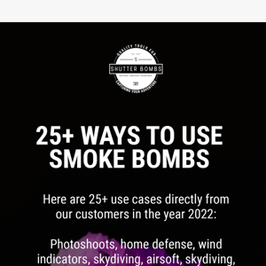 25+ Ways to use smoke bombs you