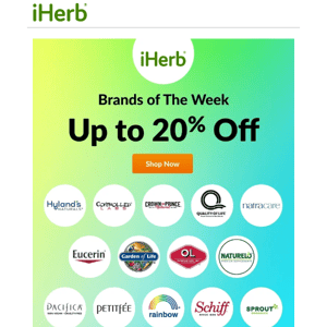 Up to 20% off Schiff, Garden of Life, Hyland’s Natural, Eucerin & more