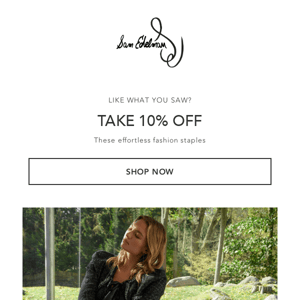 You've got great style. Here's 10% off