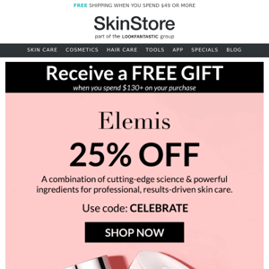 25% Off Elemis💖