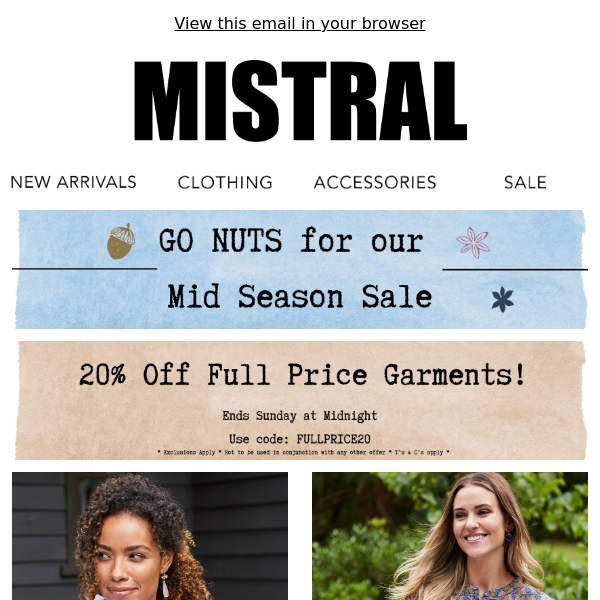 GO NUTS for our Mid Season Sale 🥜