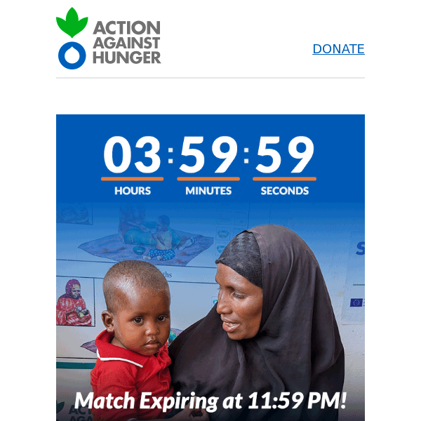 Your final chance to send 3X the lifesaving assistance