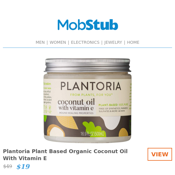 Plantoria Plant Based Organic Coconut Oil With Vitamin E - 62% OFF!