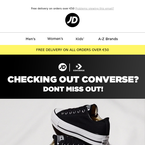 Jd converse hotsell discount code