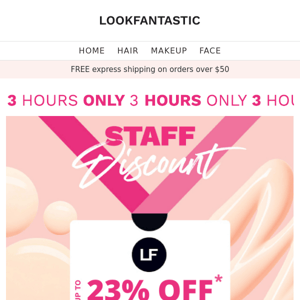 Borrow our staff discount🤩 23% off