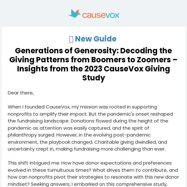 Boomers to Zoomers: The Evolution of Giving Habits – New Research Revealed