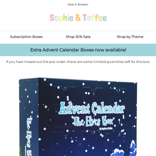 Extra Advent Calendar Boxes are now available! ✨